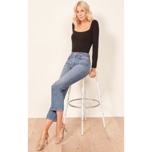 Reformation Jordi Kick Flare Antigua Wash 26 - Picture 1 of 16